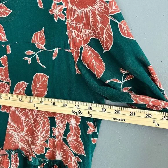 MaEve Anthropologie Floral Print Esther‎ Tiered Long Sleeve Tunic Dress - Size M - Picture 10 of 10